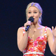 Image: Bell on stage at D23 in July promoting Olaf’s Frozen Adventure. Jesse Grant / Stringer